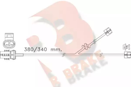 Сигнализатор, износ тормозных колодок R BRAKE 610356RB